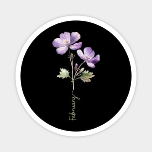 Violet - Birth Month Flower - February Magnet